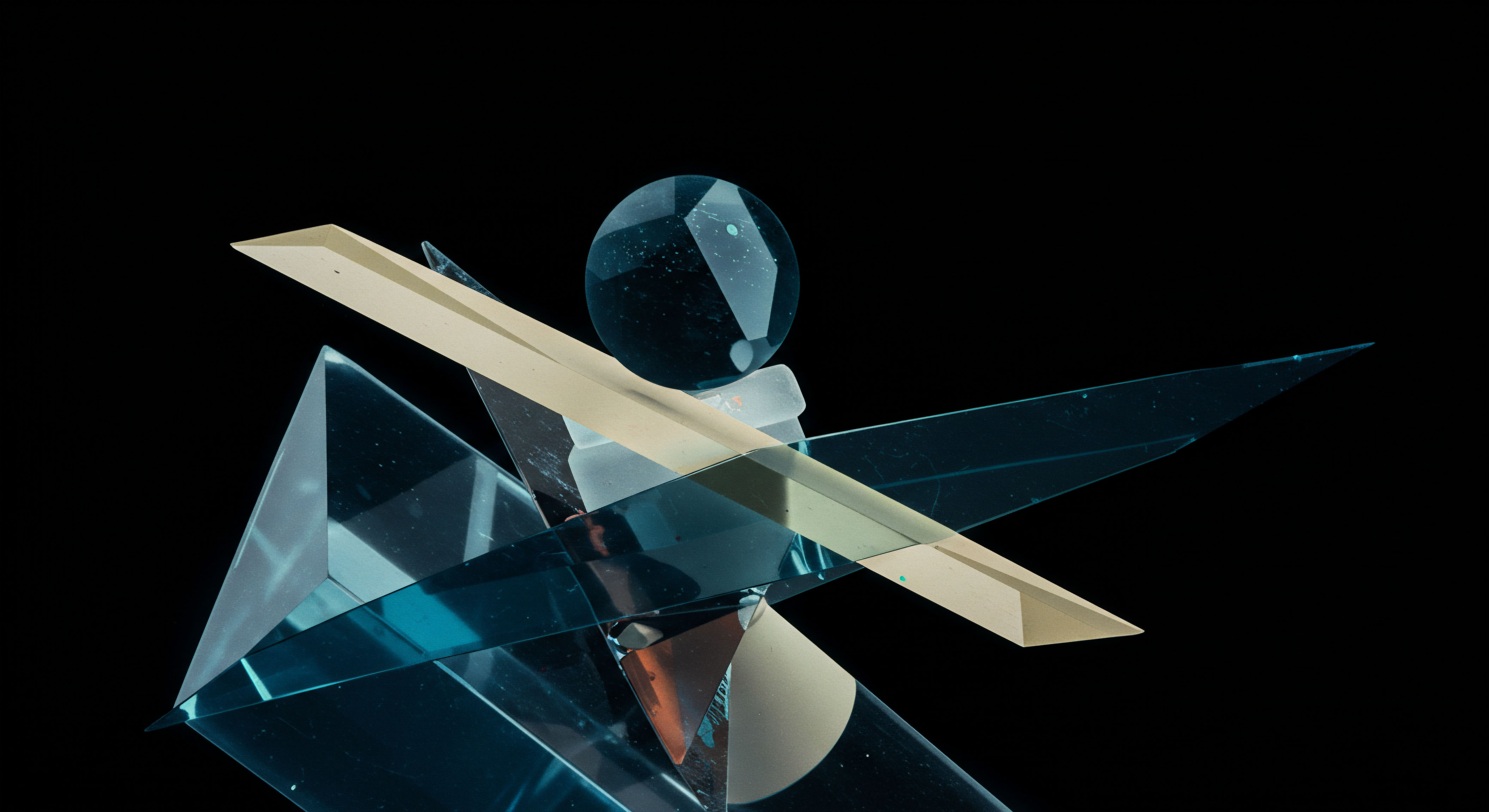 Abstract translucent geometric forms, a central sphere, and intersecting prisms on black. This symbolizes the intricate market microstructure of institutional digital asset derivatives, depicting RFQ protocols for high-fidelity execution